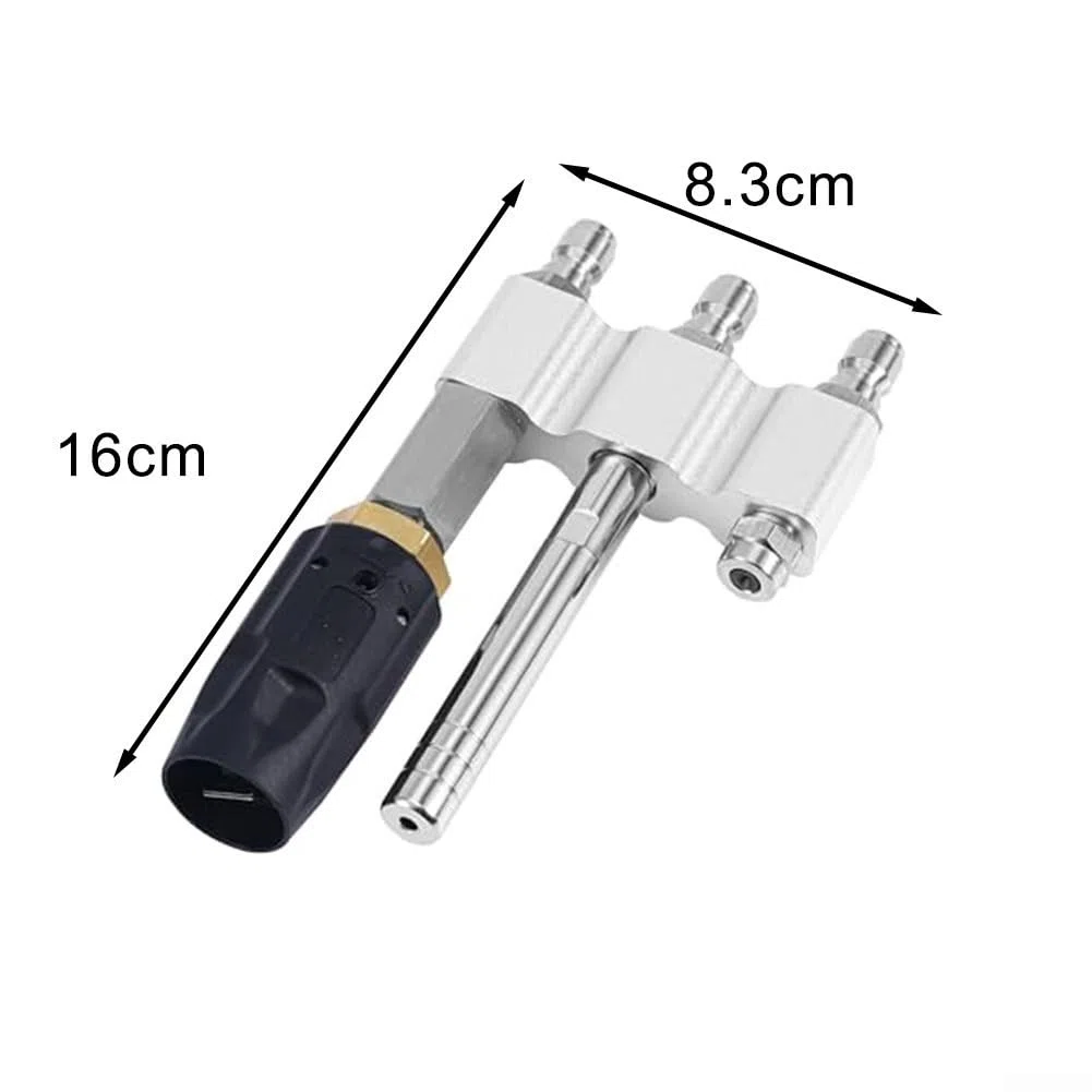 Puntas para hidrolimpiadoras, Boquilla de lavado a presión 3 en 1 acero inoxidable, 0-60 grados for protector escaleras, vehículo techo