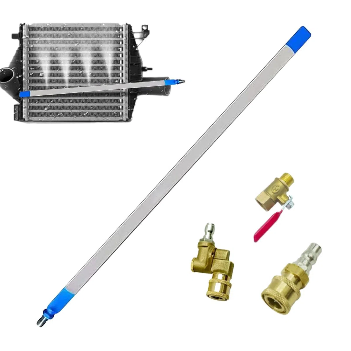 Lanza Limpieza Radiador Portátil Multiusos | Varilla Limpiadora De Radiador A Presión Kit de de limpieza eficaz para hogar, autocaravana, coche