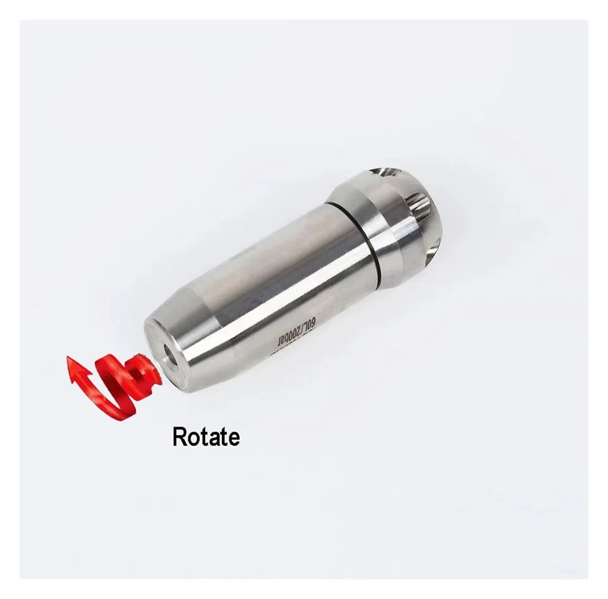 Cabezal Turbo y boquilla de Rotor, controlador limpieza drenaje corte raíces, alta presión, entrada 1/2 pulgadas for tubería dragado 20-80L(1l2 female 40LPM)