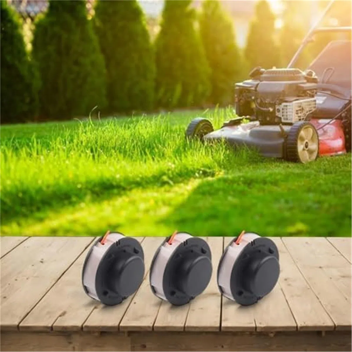 Carretes de Hilo de desbrozadora de 1,6 Mm de diámetro y 5 Metros, para Accesorios de cortacésped Fsa56 Fse41 Fse52 Pp500 Carrete de cortacésped(Black 6pcs)