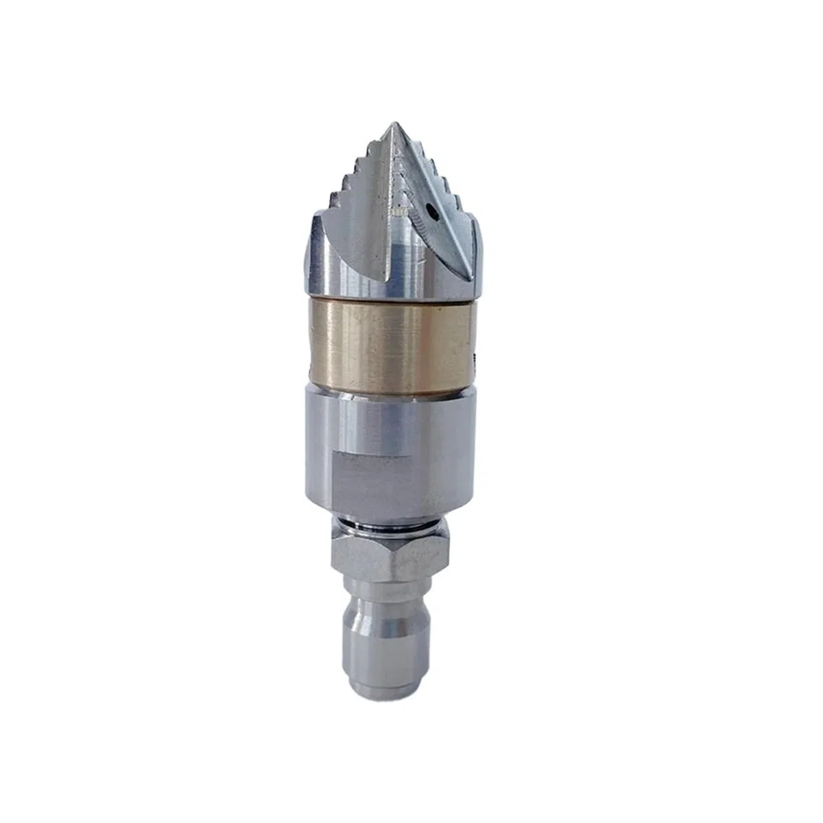 Boquilla rotativa hembra 3/8 para alcantarillado, limpiador de drenaje | Boquilla rotativa para aguas residuales y manchas de aceite, 2 frontales, 2 laterales, 4 traseros(3l8 Female 30LPM)