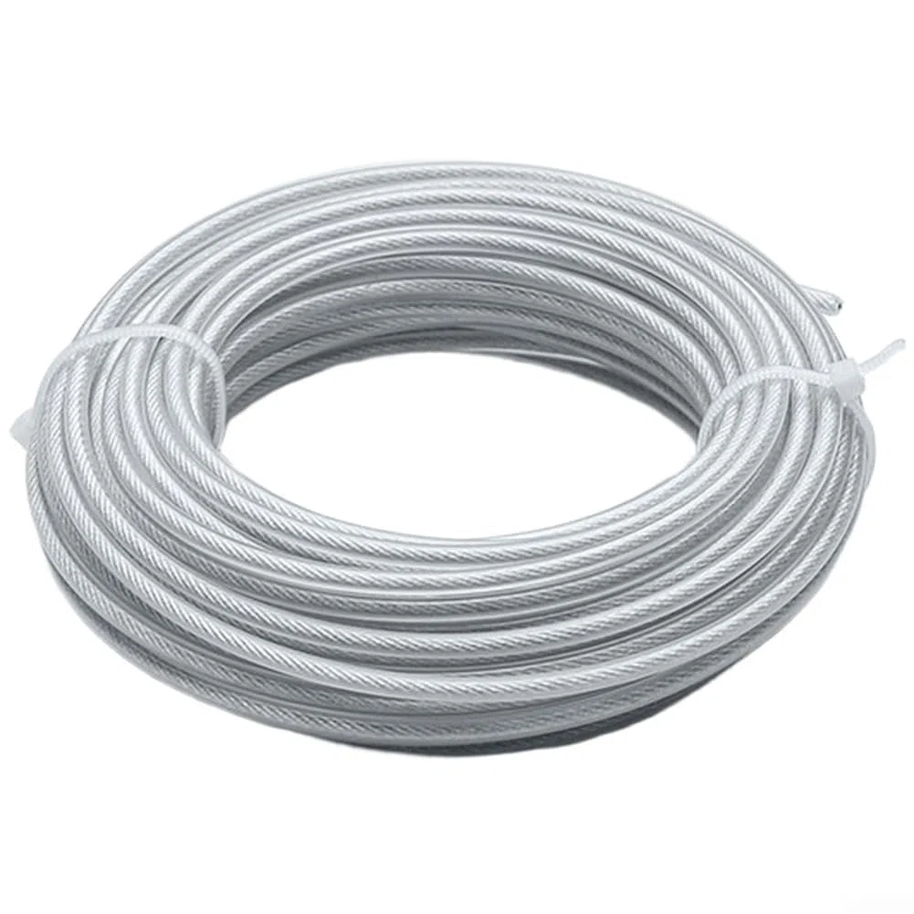 Hilo de nailon reforzado con acero, 3,0 mm, cable de desbrozadora duradero con núcleo de alambre para césped denso y malas hierbas, resistente para el cuidado del jardín y el paisajismo (A)