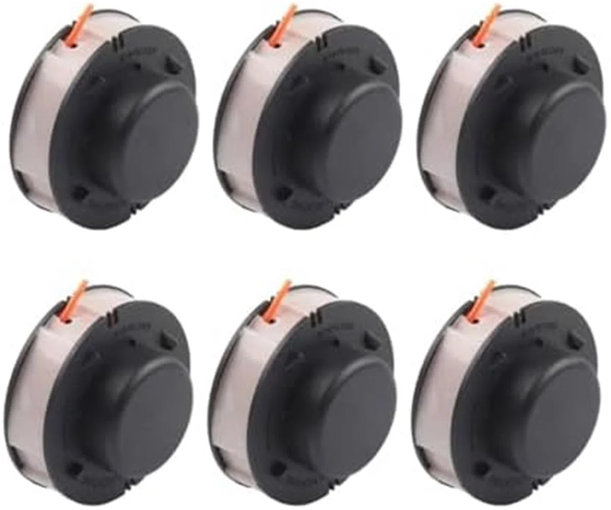 Carretes de Hilo de desbrozadora de 1,6 Mm de diámetro y 5 Metros, para Accesorios de cortacésped Fsa56 Fse41 Fse52 Pp500 Carrete de cortacésped(Black 6pcs)