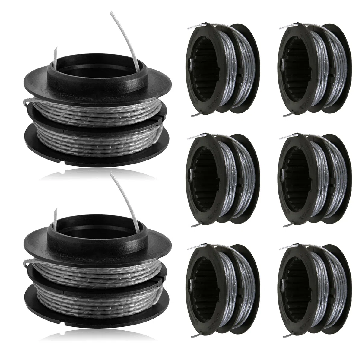 SB00L00 - Bobina de recortadora de cuerdas compatible con Greenworks ST60V ST60V-T0 80V ST80L200, repuestos de recortadora de cuerdas Dual Line 2901619 2906302, línea de carrete de repuesto de 17 pies