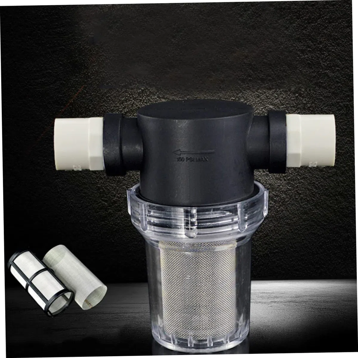 3piezas Filtro De Agua De Alta Presión con De PVC De Lavadoras De Alta Presión y Jardín Accesorios De Jardinería Negro