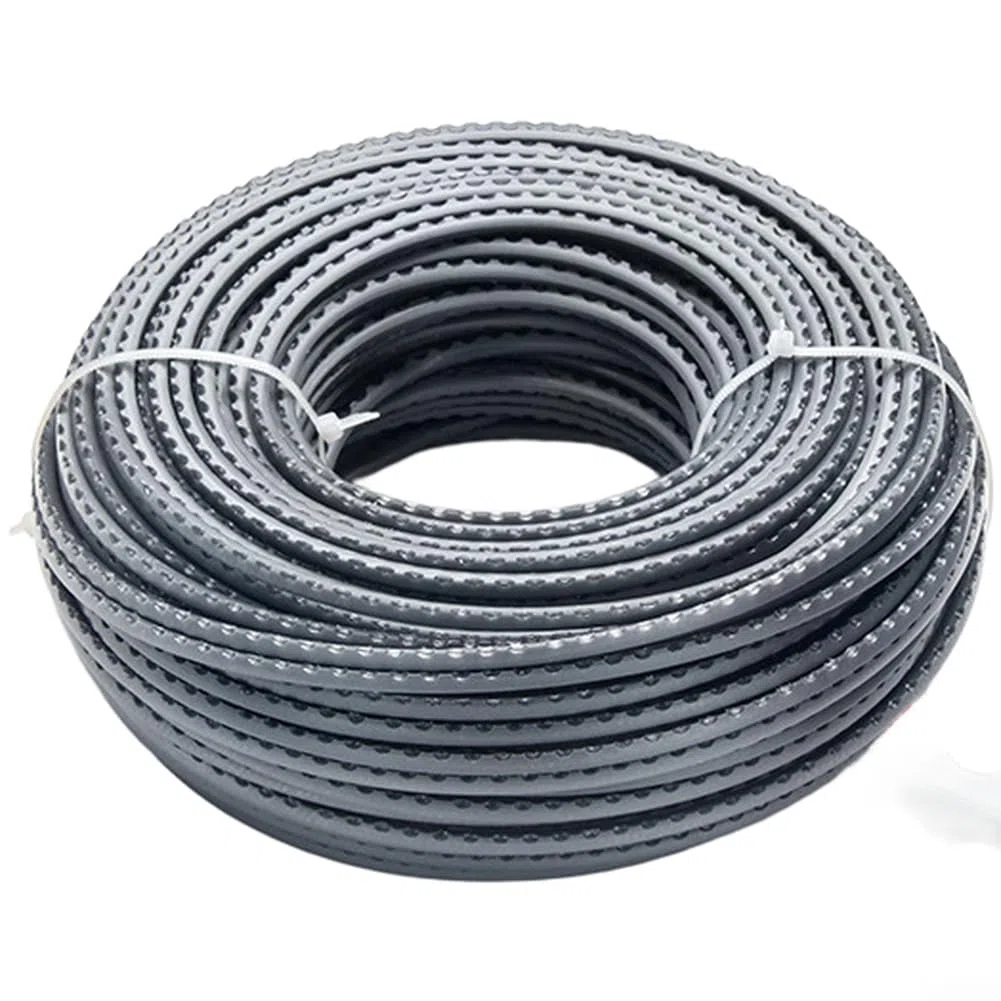 Línea de recortadora, cuerda de nailon reforzada con alambre de acero de 3 mm, cuerda de corte resistente para césped denso, resistencia al desgaste mejorada para tareas de paisajismo (E)