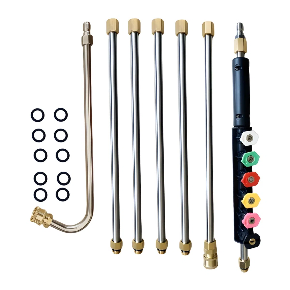 Kit de varilla de extensión para lavadora de alta presión 4000 PSI con 6 boquillas