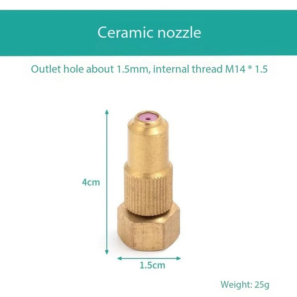 Puntas para hidrolimpiadoras, Puntas de boquilla pulverización ajustable latón 1,5mm M14x1, con junta tórica arandela 2-10 Uds(Brass Ceramic Spray Disc,10pc)
