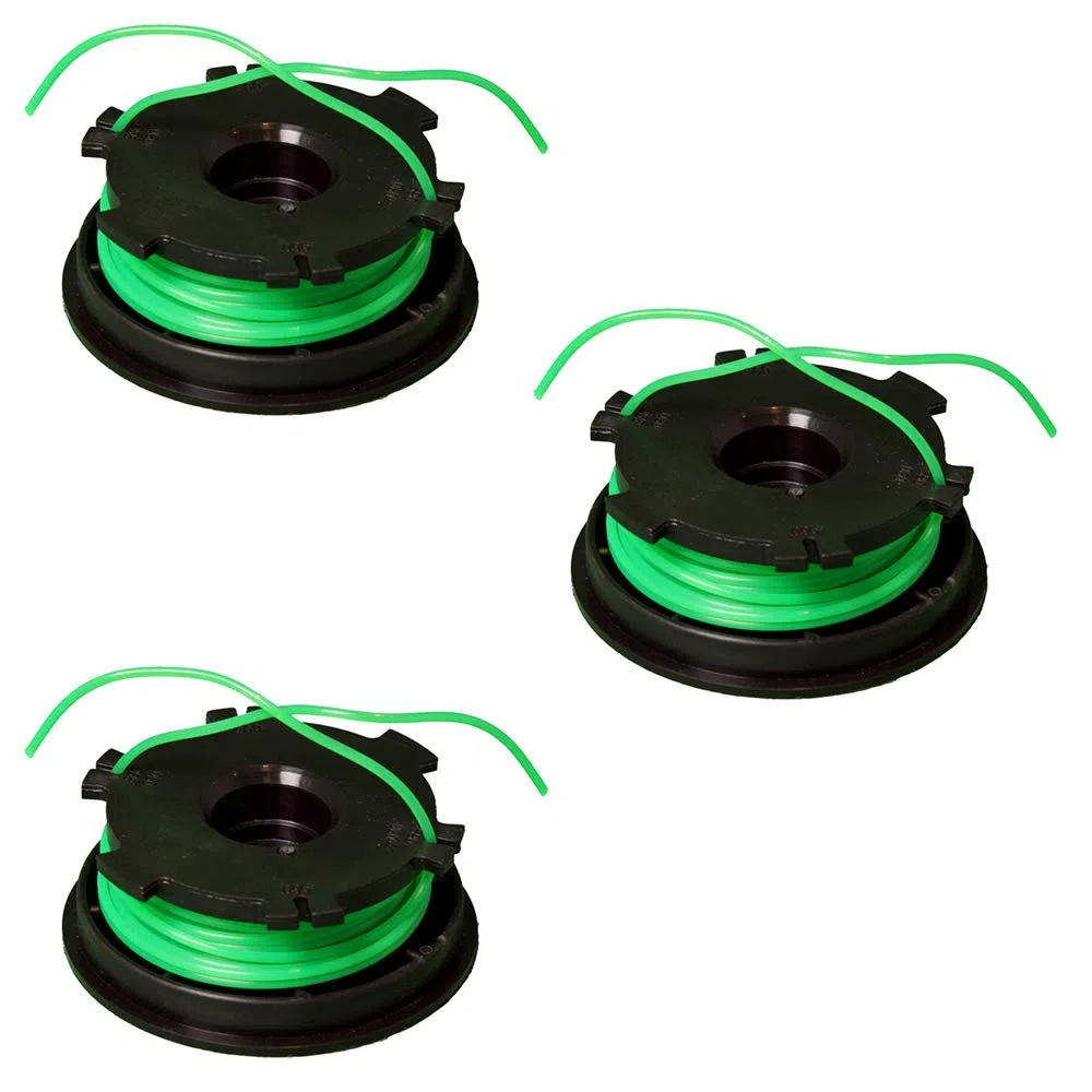 IKRA bobinas de repuesto de hilo nylon (DA-F2) 3 unidades para cortabordes BT 1040