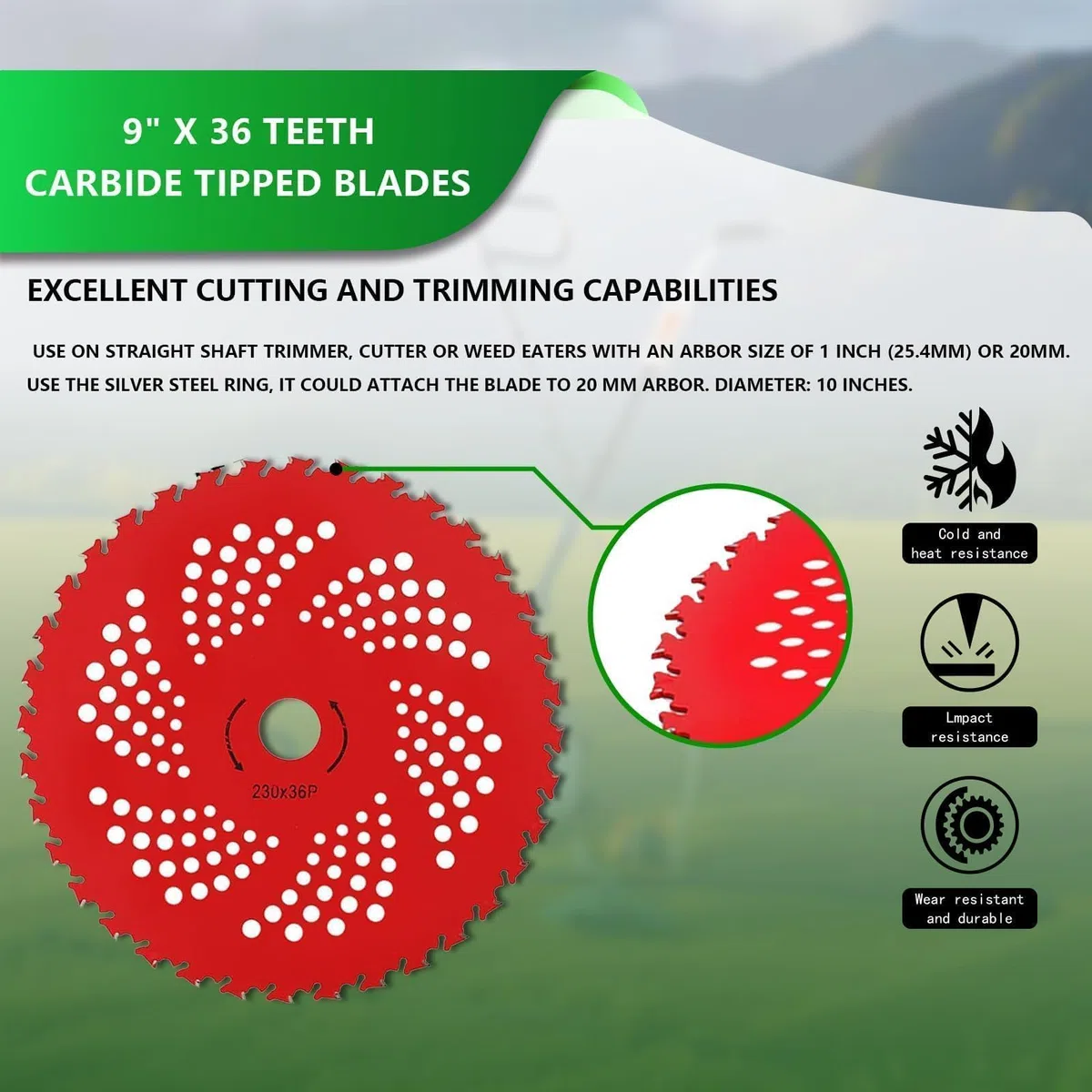 Cuchillas con punta de carburo de 9 pulgadas x 36 dientes, cortador de dientes de motosierra de 9 pulgadas x 20T, cuchillas de cepillo de punta de carburo de 10 pulgadas x 80T, con kit de