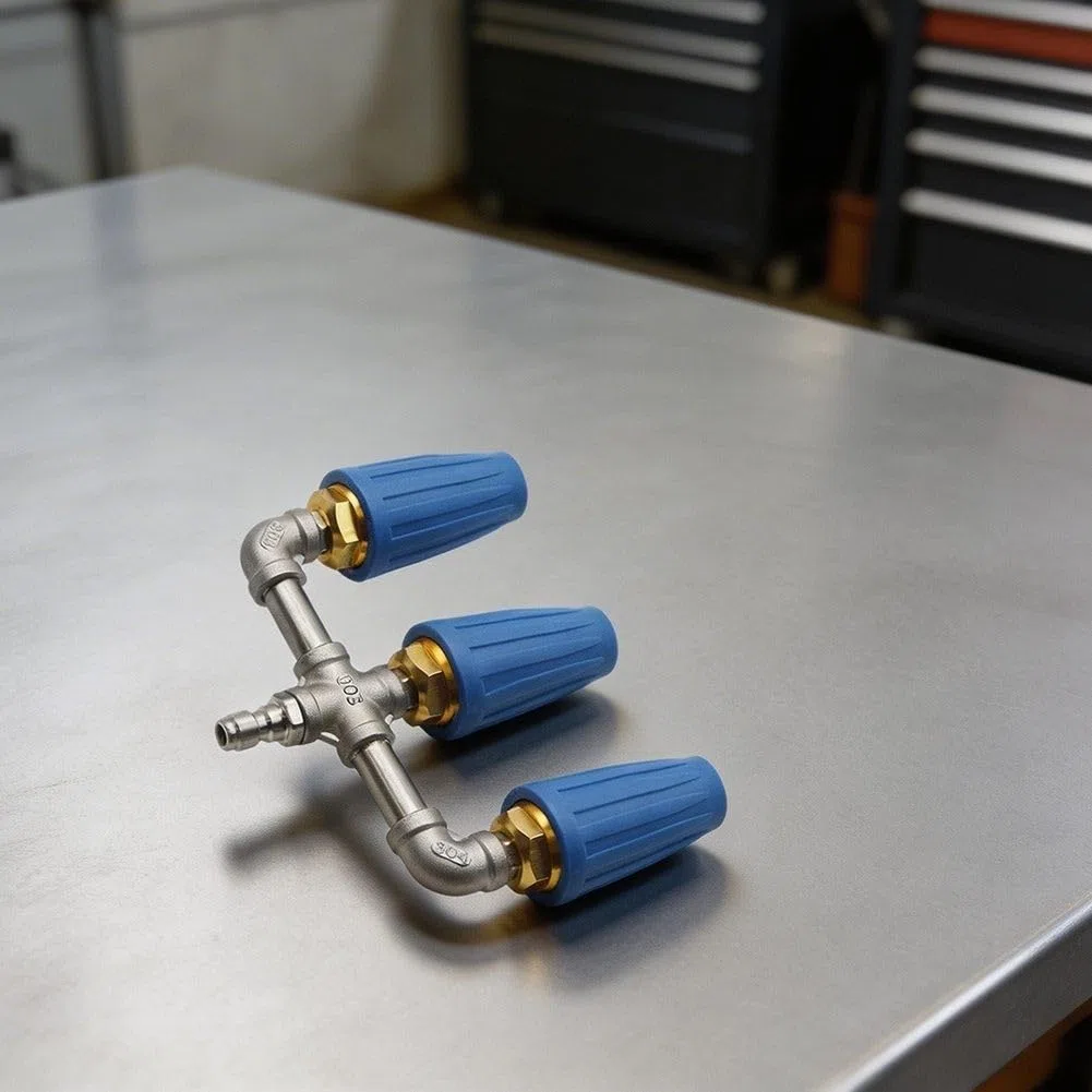Boquilla Triple Turbo azul | Para lavadoras a presión de alto flujo, limpieza eficiente en agua