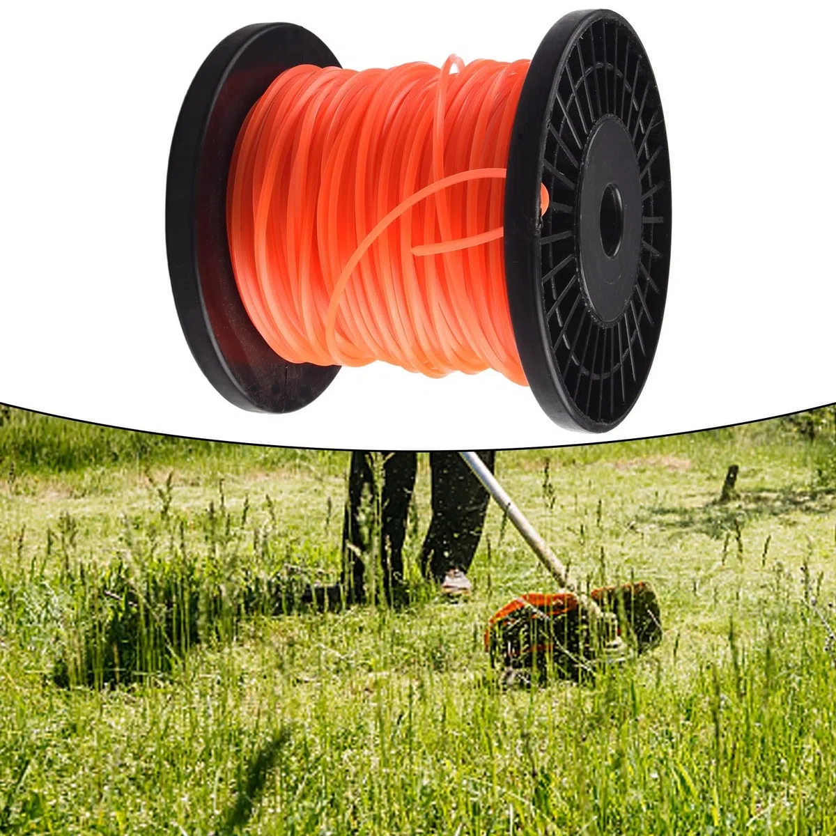 Cable redondo de nailon para desbrozadora de 30 m y 50 m, apto para cortadoras eléctricas de alimentación manual, alambre para tareas de cuidado y extracción (A)