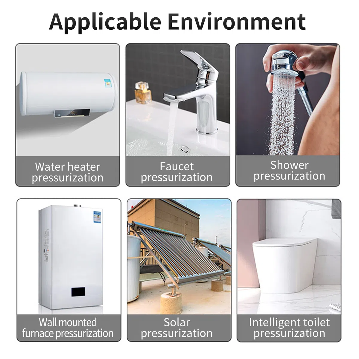 Bomba de aumento presión agua automática 24V portátil silenciosa 150W con interruptor flujo alta eficiencia para ducha baño cocina inodoro jardín y uso doméstico