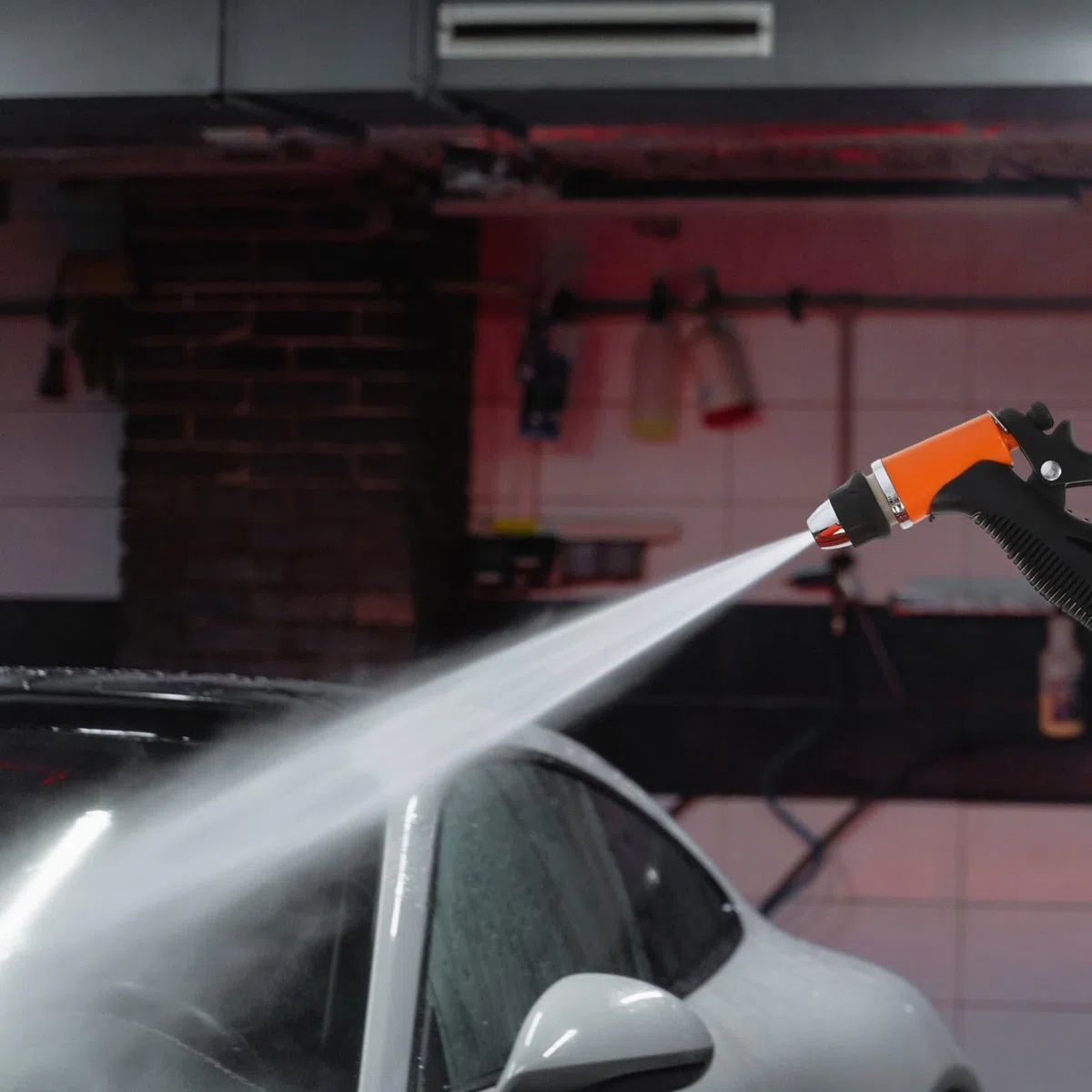 Lavadora a Presión Portátil Autoadhesiva Eléctrica para Coche, Limpiador de Lavado de Coches, Plástico, Cobre, Acero Inoxidable y Silicona, para Paredes, Proyectos y Uso Diario