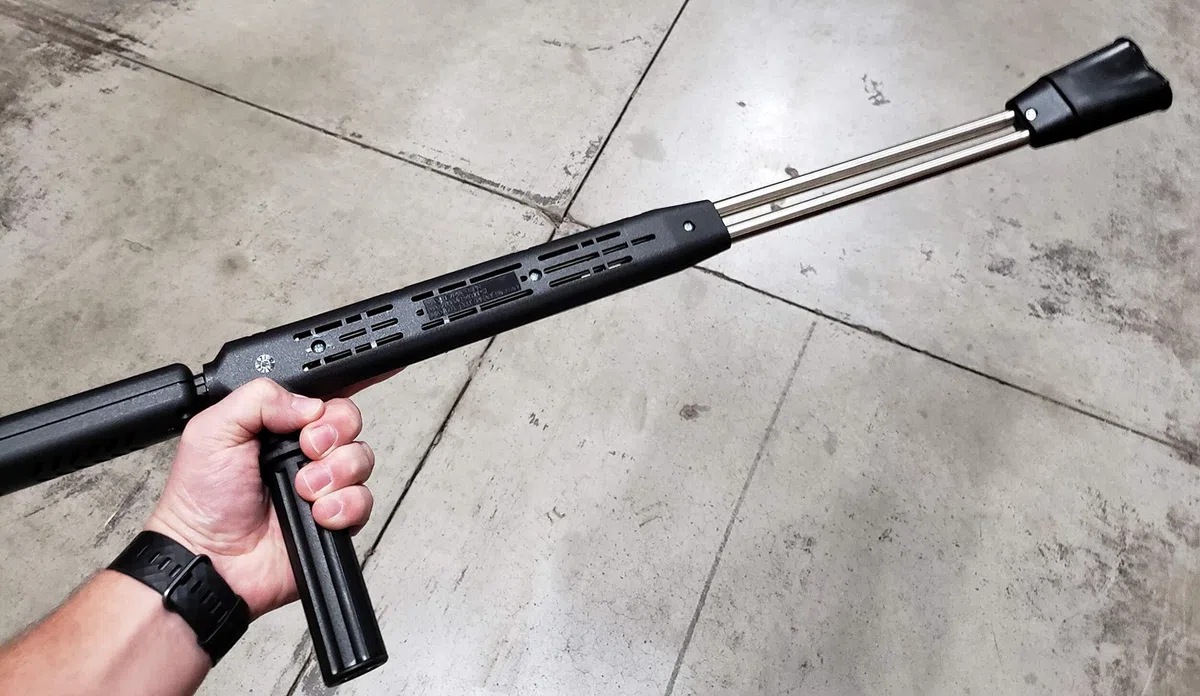 AL345 Dual Lance - Varita de doble lanza de acero inoxidable de 40 pulgadas, ventilada de 5000 PSI, con acoplador inoxidable para lavadora a presión eléctrica