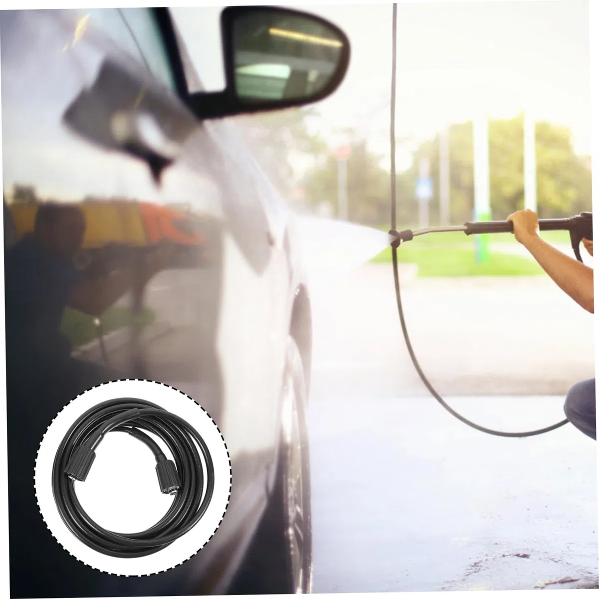 NOLITOY Manguera de Alta Presión para Lavadora Resistente Flexible y Duradera Metros con Conexiones para Limpieza de Coches y Jardines