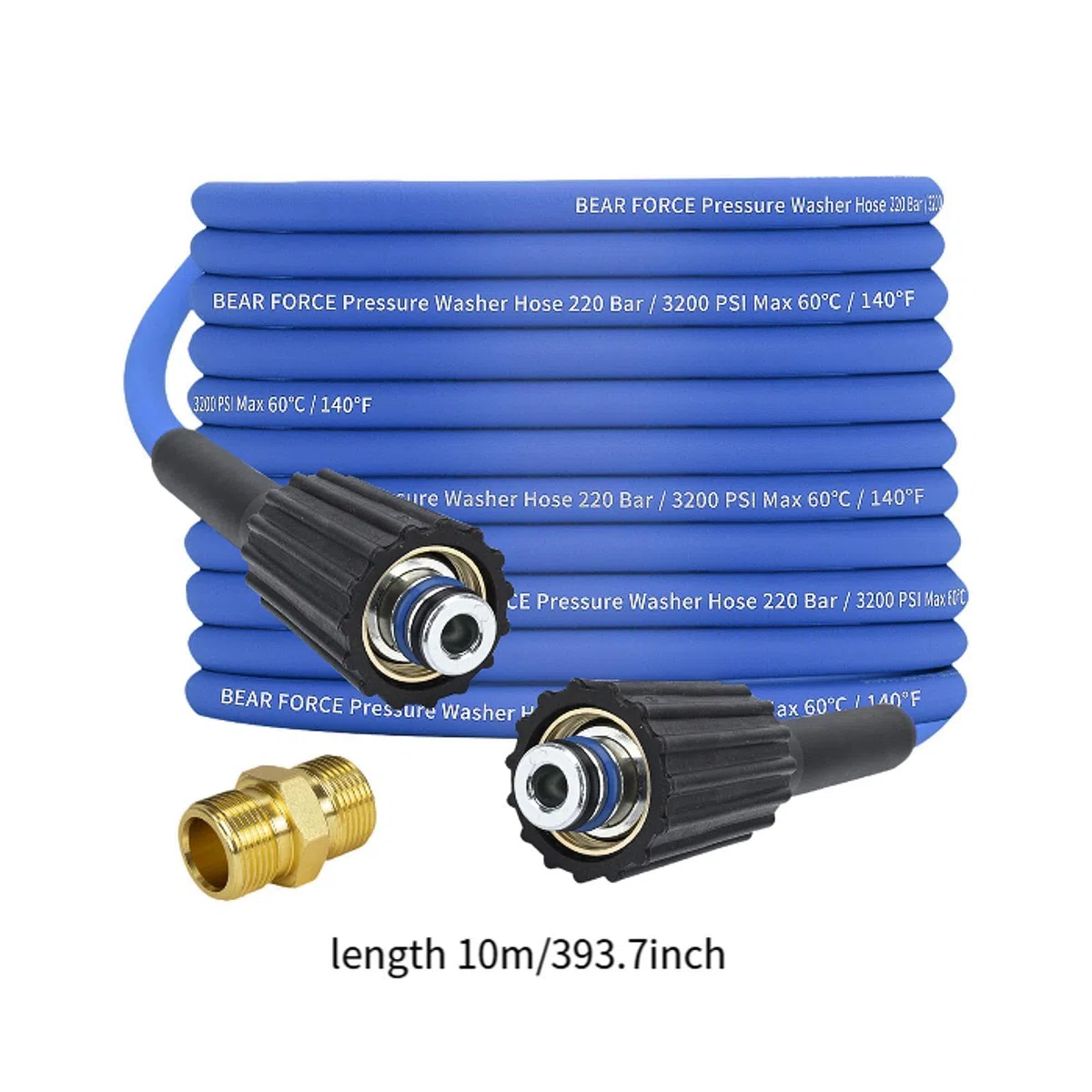 MagiDeal Manguera de extensión Universal para Lavado a Alta presión, Rosca M22, fácil instalación, 3200 PSI, para Uso Profesional en Pisos comerciales, a