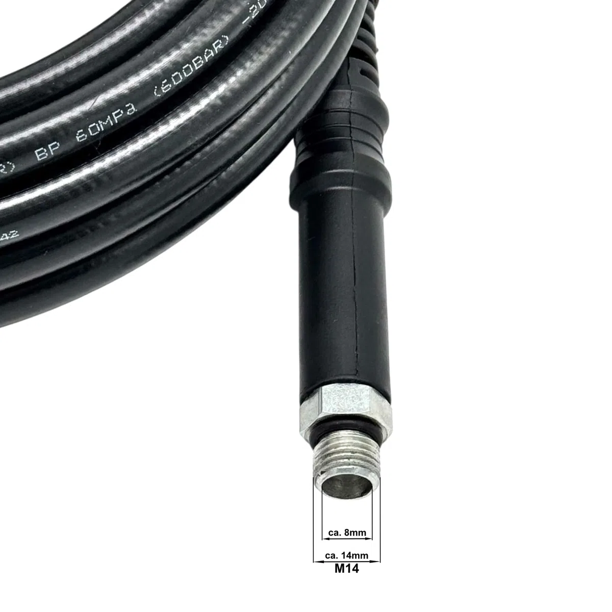 M&M Smartek manguera alta presión 30 m M14, 200 bar, para Kärcher/Kränzle | Manguera reforzada de alta presión con protección anti-dobleces; comprobar conexiones, presión, temperatura y equipo seguro.
