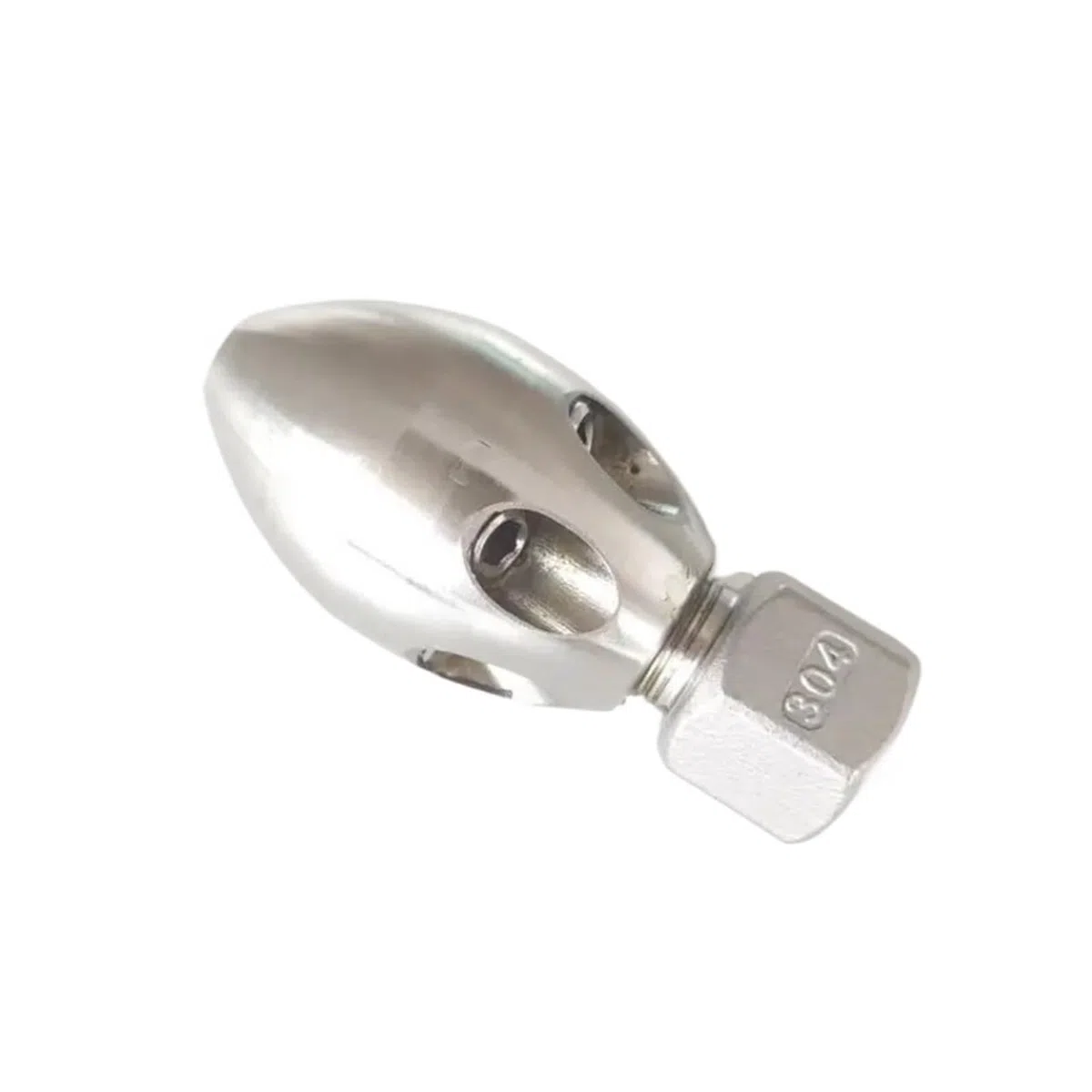 Boquilla jetter alcantarillado 3/8, 1 frontal 6 traseros, inox | Boquilla de lavado con rosca hembra para desagües y tuberías, presión 50-300 bar(M22 male 150L)