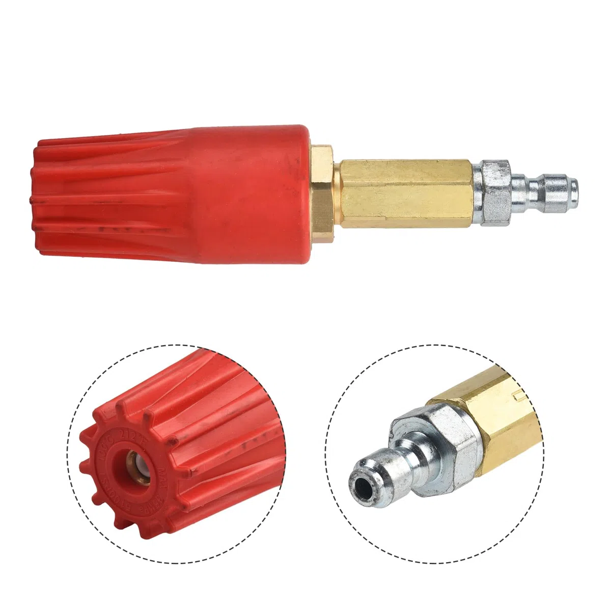 Boquilla turbo giratoria para lavadora a presión, boquillas giratorias de 5100 PSI, boquilla turbo de conector rápido para hormigón, ladrillo, entrada