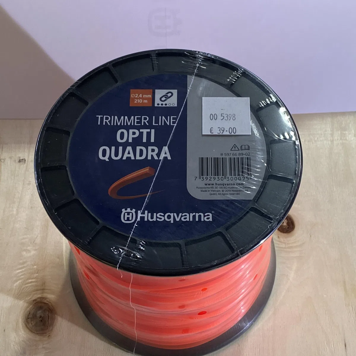 Husqvarna 597668902 Opti-Quadra - Hilo de repuesto para cortacésped (2,4 mm, 210 m)