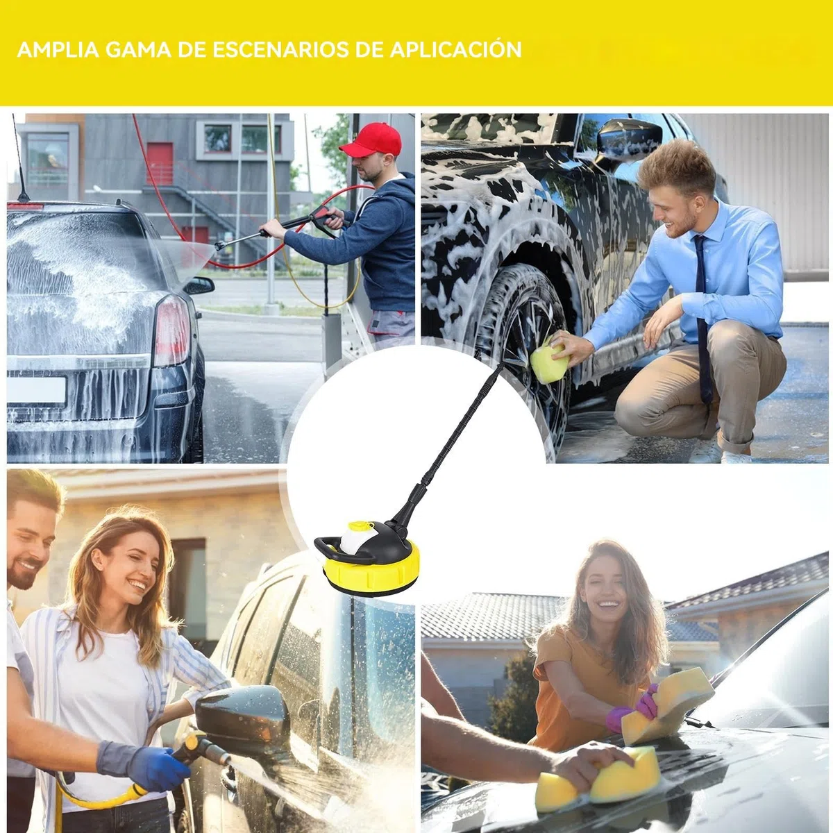 Limpiador de Superficies para Hidrolimpiadora Accesorios Repuestos | Disco Para Hidrolimpiadora Eléctrica Patio Terraza Hormigón Limpieza Exterior Lavado de Coches Mantenimiento