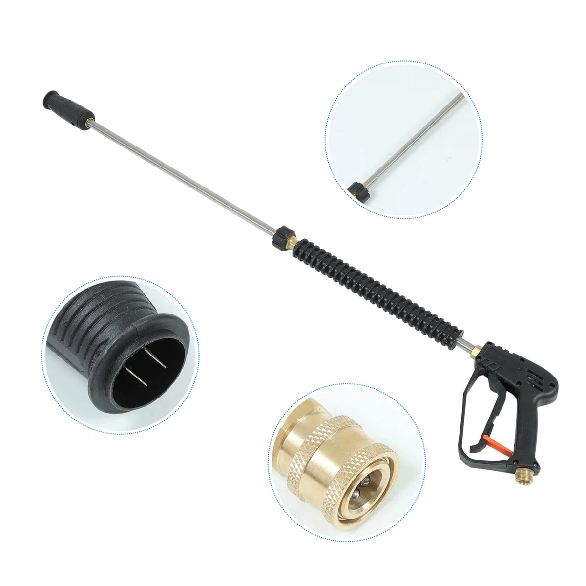 ibasenice Hidrolavadora Compatibles Accesorios para Lavadora Varilla De Hidrolavadora Boquilla Ajustable Lavado