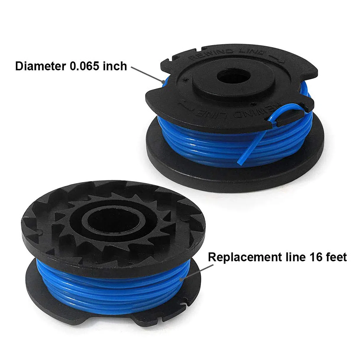 Thten Bobina de repuesto de alimentación automática de 0.08 pulgadas 29092 para recortadora Greenworks Weed Eater String 24V y 40V (6 paquetes más 1 tapa)