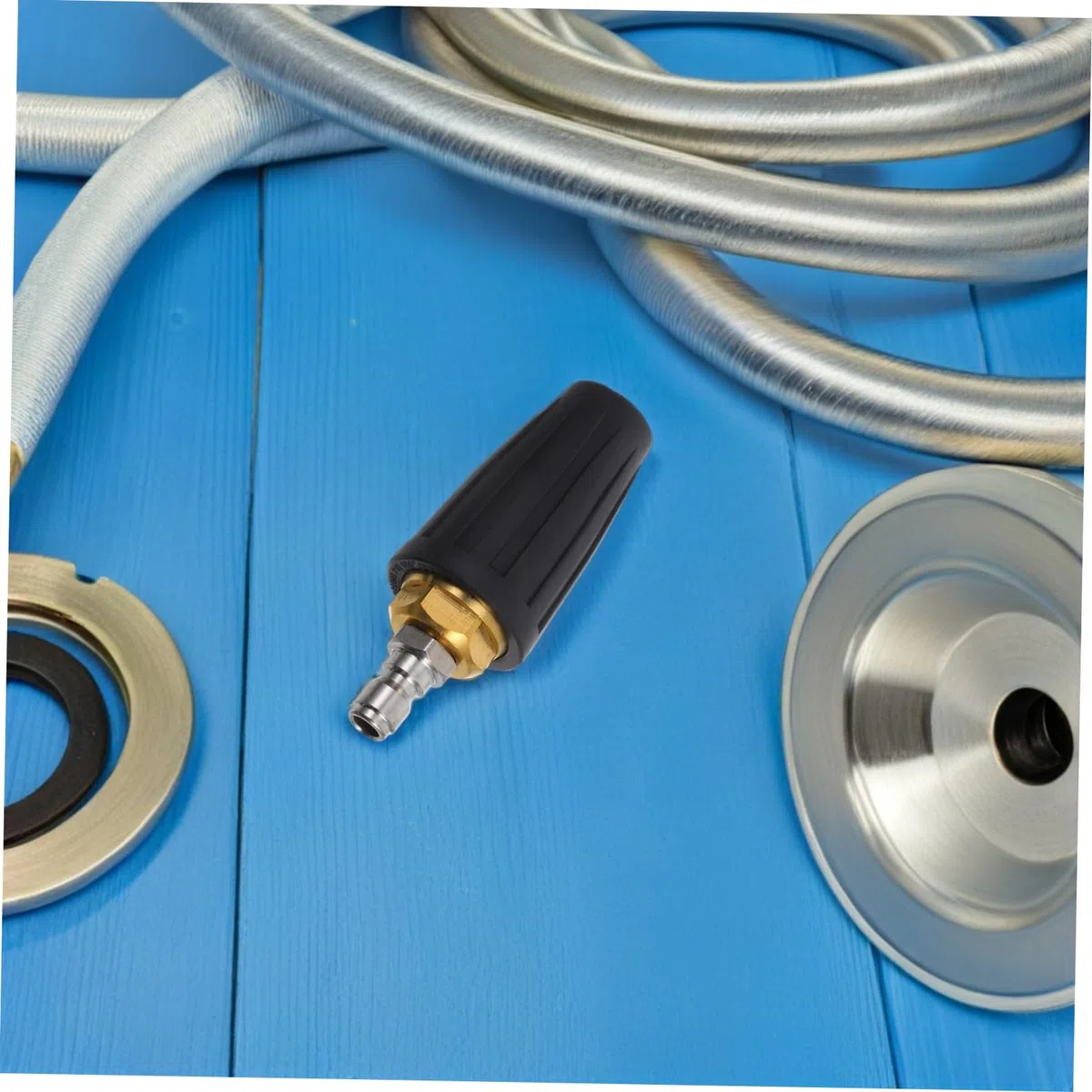 2 Piezas Boquilla Turbo Giratoria Psi para Limpieza Alta Presión con Conector Rápido Distribución Uniforme Agua y Tecnología Avanzada para Jardín Coche y Caminos Pack