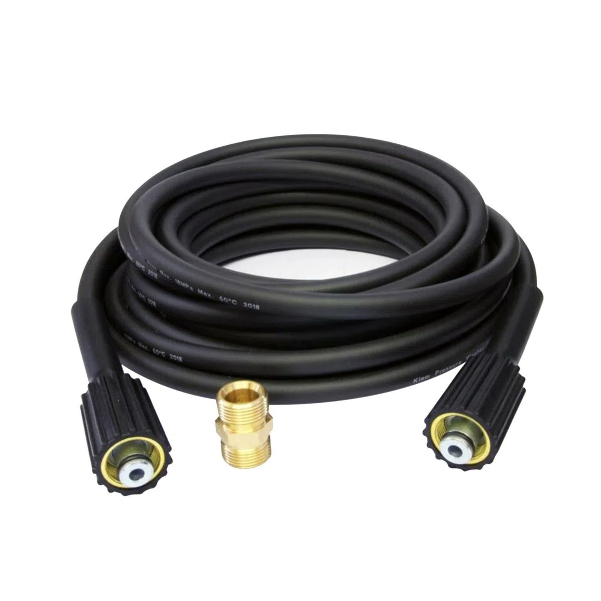 para Hidrolavadora Acoplador Extensión Rápida con Conector Hembra a Macho Material Resistente Caucho Metal Presión Máxima 10mpa Apta para, 20M
