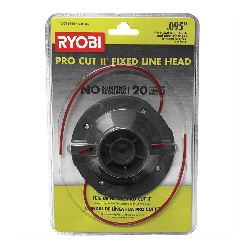 RYOBI AC04141B Universal Pro Cut ll 0.095 pulgadas. Cabeza de cuerda de línea fija