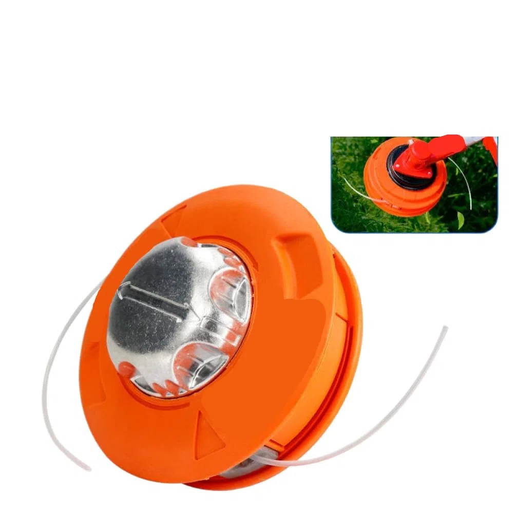 Carrete de aluminio y nailon para cortacésped, 2 líneas, cabezal de corte, sierra de hilo compatible con CMCP M10