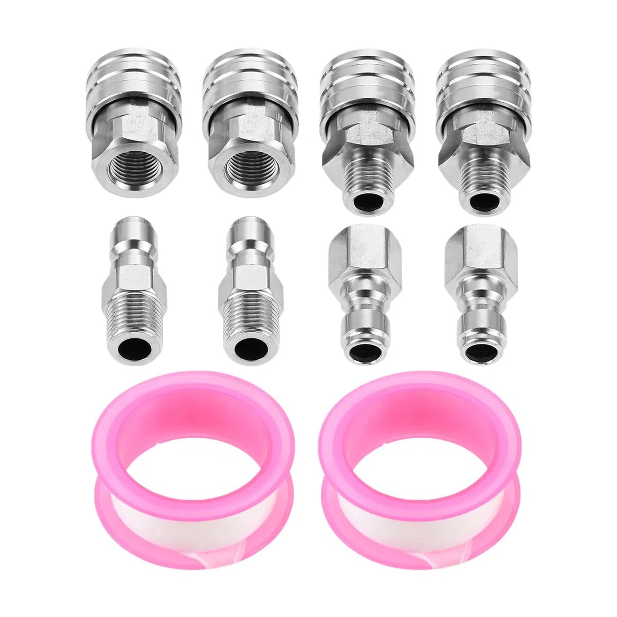 4ktis NPT 1/4 In Accesorios de lavadora a presión conexión rápida Acero inoxidable macho y hembra 5000 PSI para antifugas