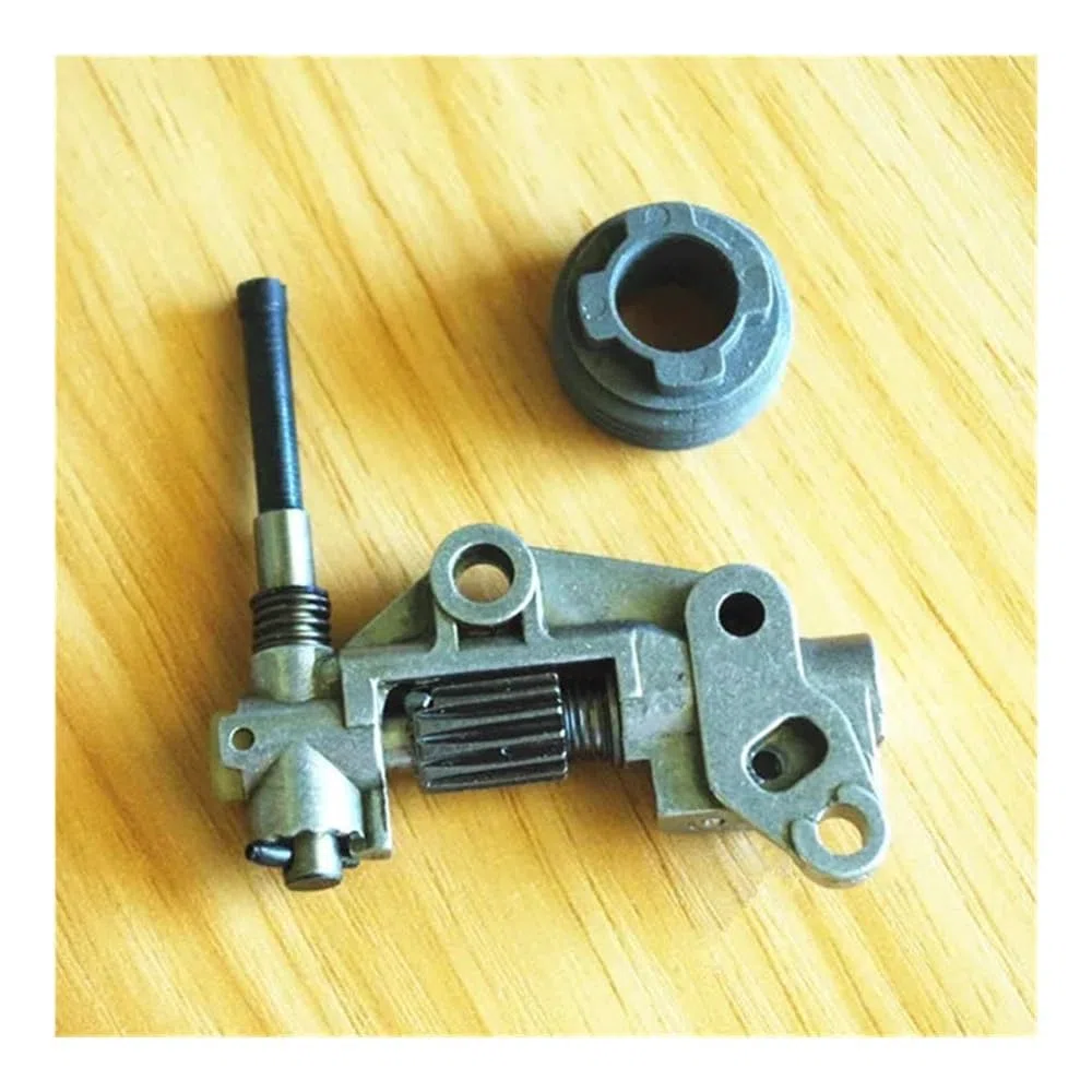 Aceite y Gusano Aptos for Motosierra 400 488 488P 490 575 577 695 Reemplazo de engrasador de Motosierra(Oil Pump and Worm)