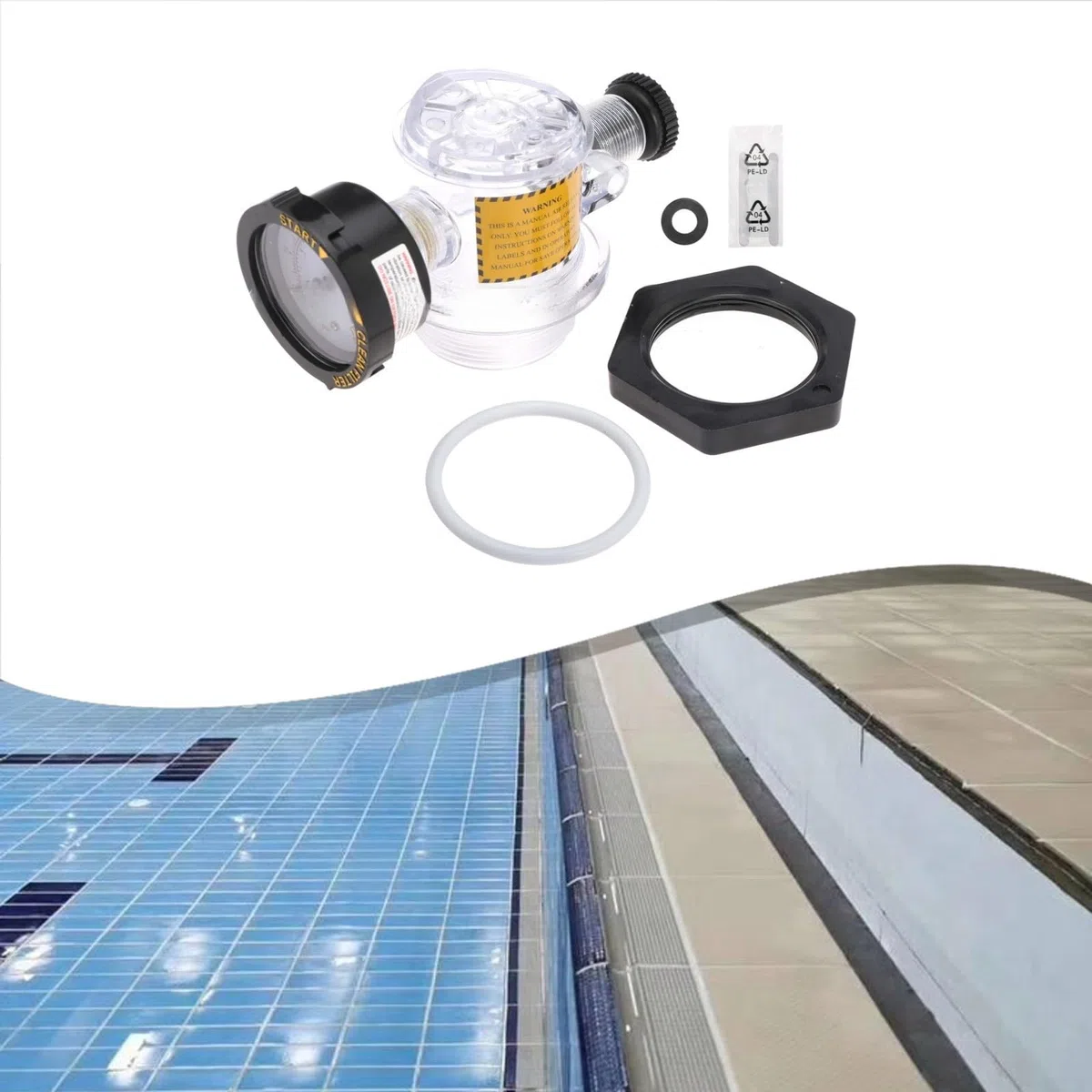 Válvulas manuales de alivio de aire para sistemas de filtro de arena de piscina, spa, válvula de liberación de seguridad de presión PE-LD, parte 273564Z, negro