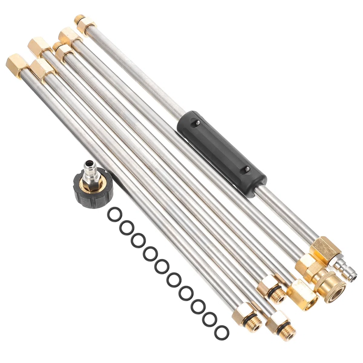 PartyKindom 1 Juego Varas de Extensión para Hidrolavadora con Boquillas y Conector Herramienta de Alta Presión Compatible Mayoría de Hidrolavadoras para Limpieza de Exteriores Coches y