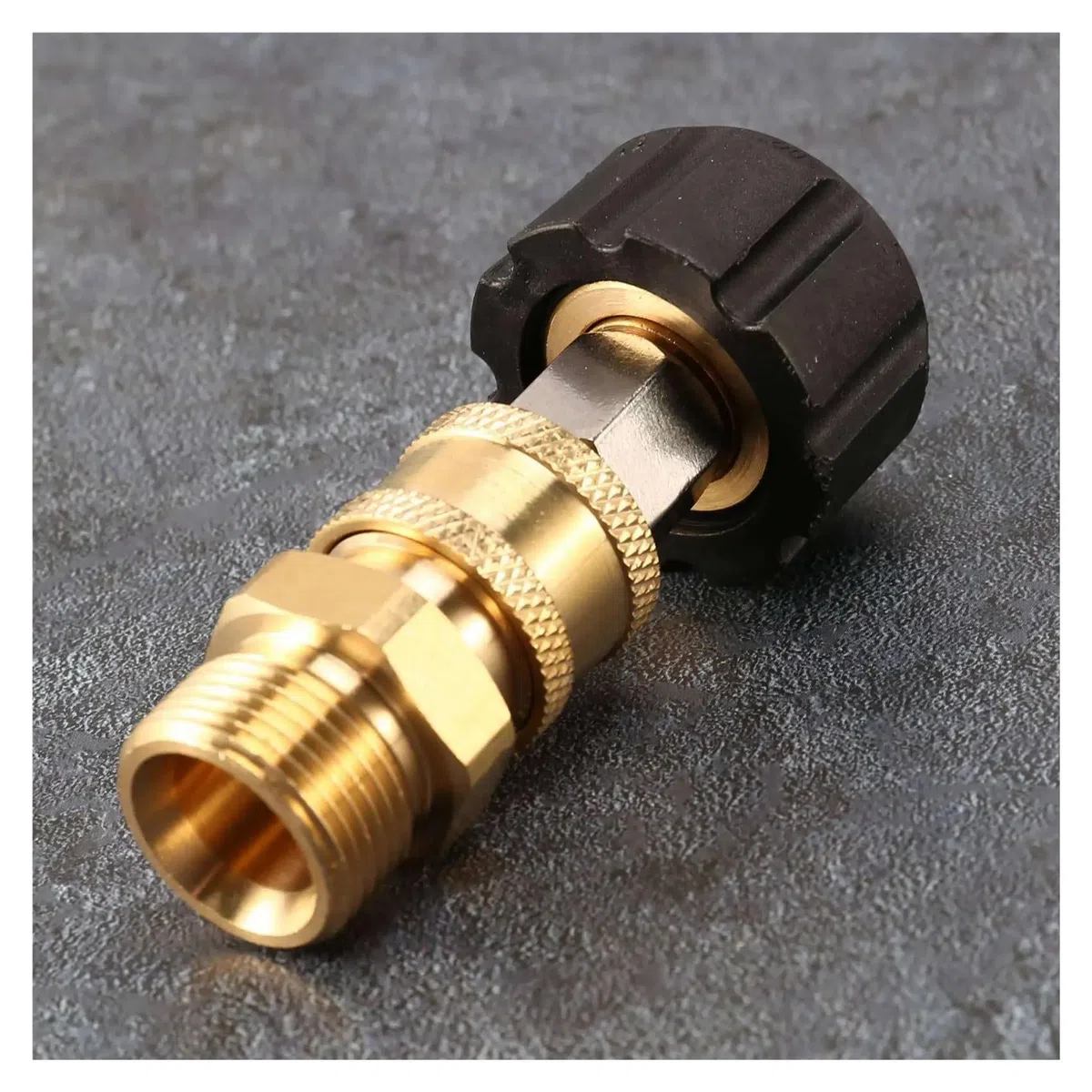 ApuaVireo&Co Adaptador for hidrolavadora, Juego de 8 Piezas, Adaptador M22 de 14 mm a 1/4 de Pulgada, Kit de conexión rápida, Dorado y Negro