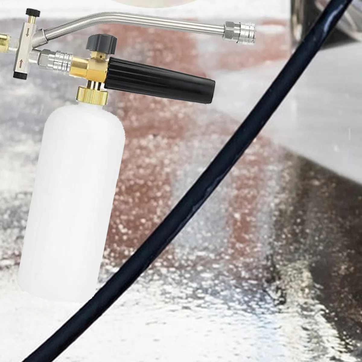 Lanza Espumadora Para Hidrolimpiadora Hidrolimpiadora para Lavado y | Pistola Con Doble Cabezal Para Limpieza Detallada De Coches Y Hogar