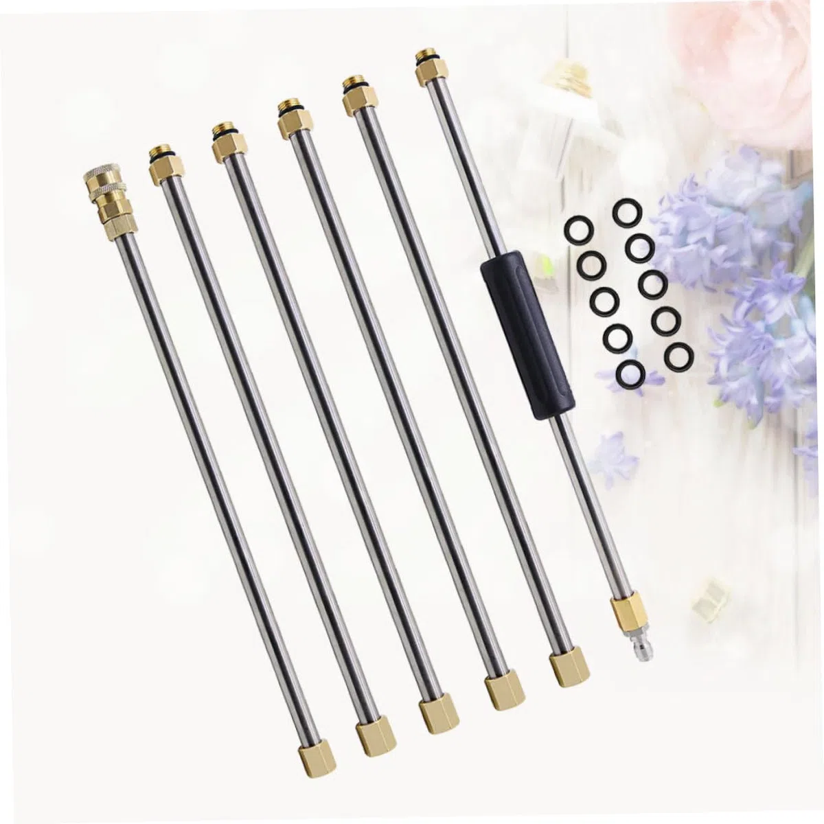 Lanza Hidrolimpiadora 6 Piezas Conector Rápido de 1/4 de Pulgada | Acero Inoxidable, para Coche y Suelos, Uso en Limpieza y Lavado, Vida Útil Prolongada
