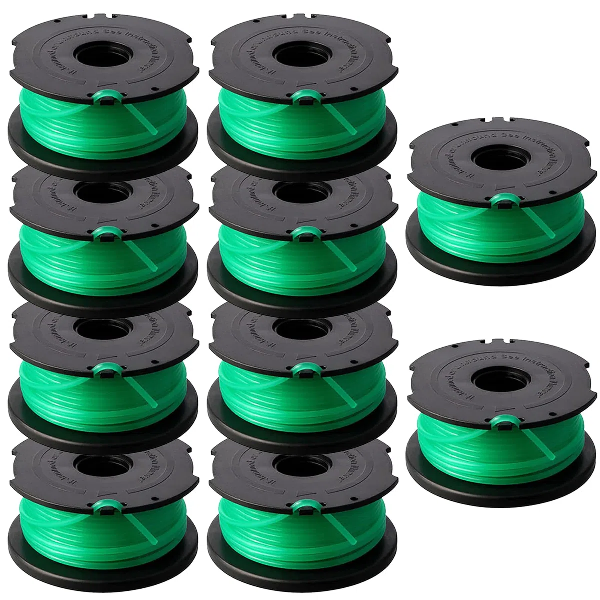 SF-080 SF-080-BKP compatible con Black and Decker GH3000 GH3000R LST540, SF080, carrete de alimentación automática de una sola línea de 20 pies 0.08 pulgadas con tapa 90583594, 10 unidades