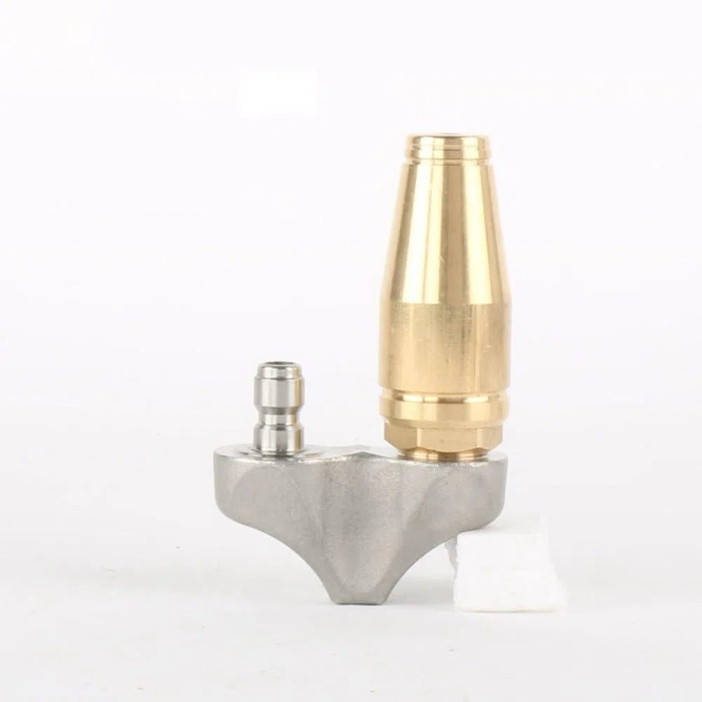 Boquilla de alta presión de acero inoxidable latón hacia atrás Turbo para limpieza de tuberías de 3/8 pulgadas y 1/4 pulgadas conexión hasta 3000 PSI para alcantarillado