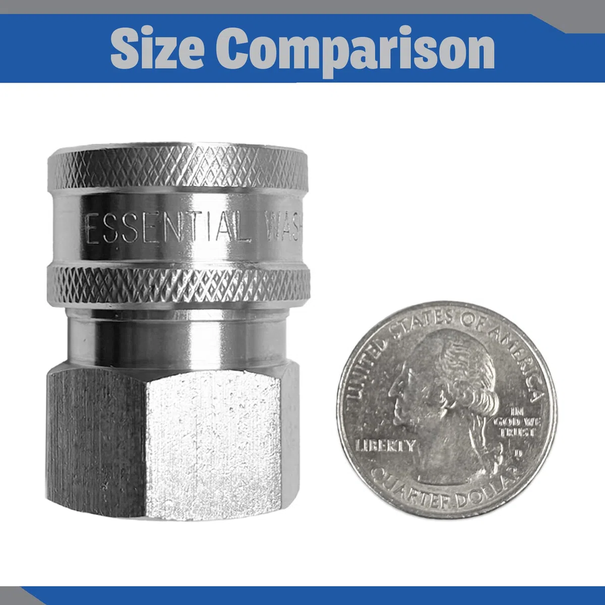 Essential Washer Acero inoxidable de conexión rápida NPT hembra de 1,5 cm | Accesorios de conexión rápida para lavadora a presión | 5000 PSI | Juego de 6