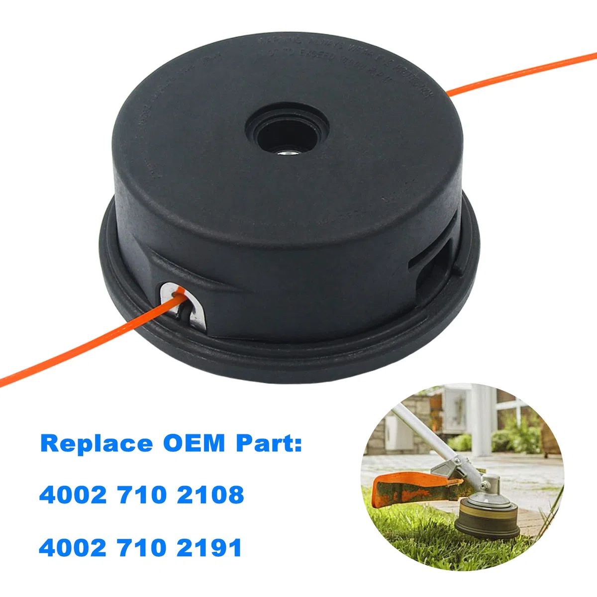 Ineedtech AutoCut 25-2 - Cabezal de Recortadora de alimentación de Impacto 4002-710-2108 para Stihl FS44 FS50 FS55 FS56 FS60 FS65 FS70 FS74 FS76 FS80 FS86 FS90 FS110 FS130 Sustituye a 4002-710-2191