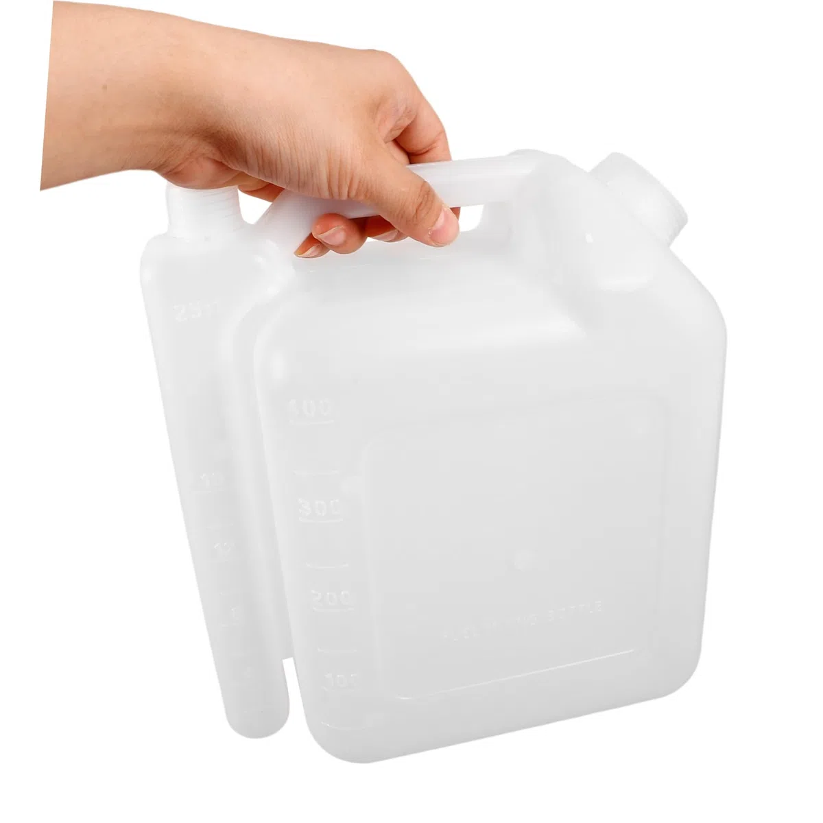 Yardwe 3 Piezas Lata De Aceite Embudo Tanque Medidor De Aceite Bomba Botella De De Motosierra Botella De Mezcla De Petróleo Cacerola Tanque De Mezcla De Abdominales