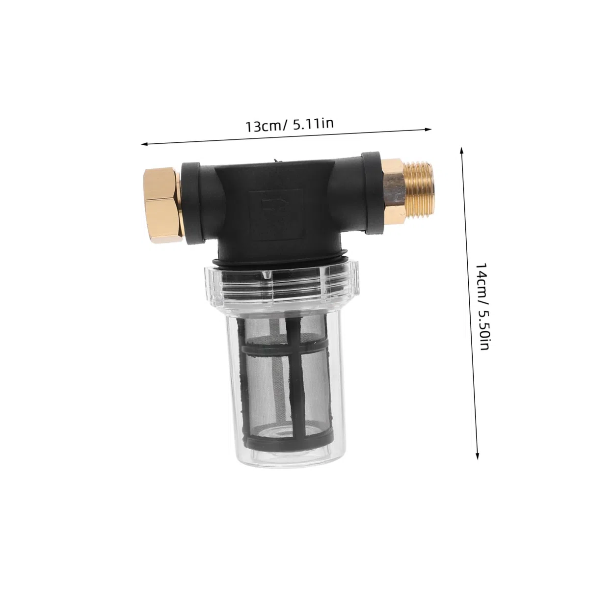 FRCOLOR Filtro de Agua Negro para Hidrolimpiadora con Malla Permanente | Accesorio de Conexión Estándar Estadounidense, Plástico y Metal, para Grifo y Uso con Agua de Pozo