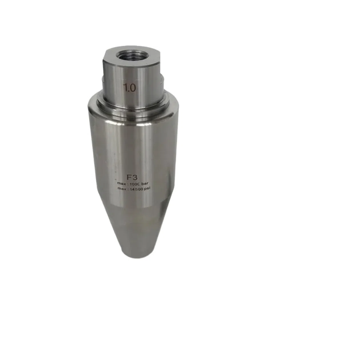 Apto for limpieza de superficies/eliminación de óxido – Boquilla turbo giratoria de ultra alta presión de 1000 bar (compatible con agua fría y caliente)(9l16 1.1mm)