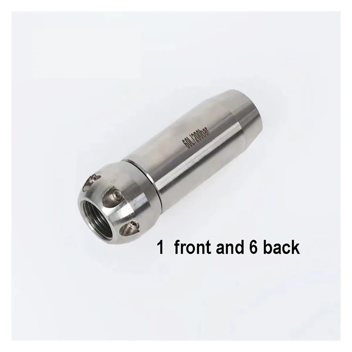 Cabezal Turbo y boquilla de Rotor, controlador limpieza drenaje corte raíces, alta presión, entrada 1/2 pulgadas for tubería dragado 20-80L(1l2 female 40LPM)