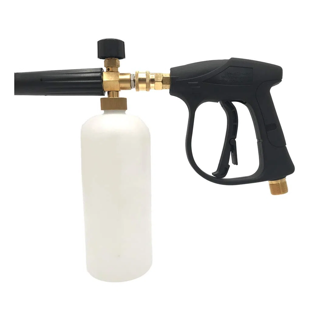 1/4" espuma de nieve de alta presión lavado coche boquilla ajustable dispensador de jabón pulverizador spray riego herramienta de limpieza