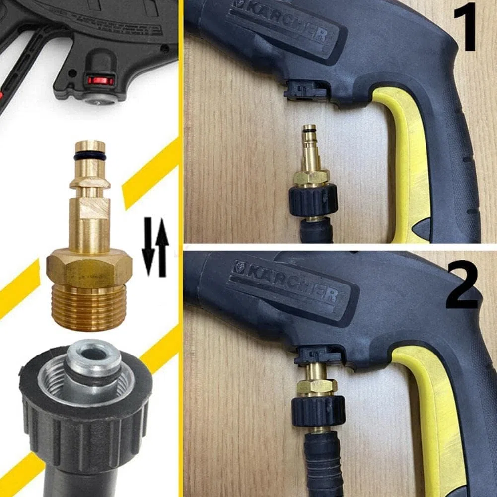 Adaptador M22 Adaptador de manguera de lavadora de alta presión Tubo de presión Conector rápido Convertidor Ajuste para lavadora a presión serie K