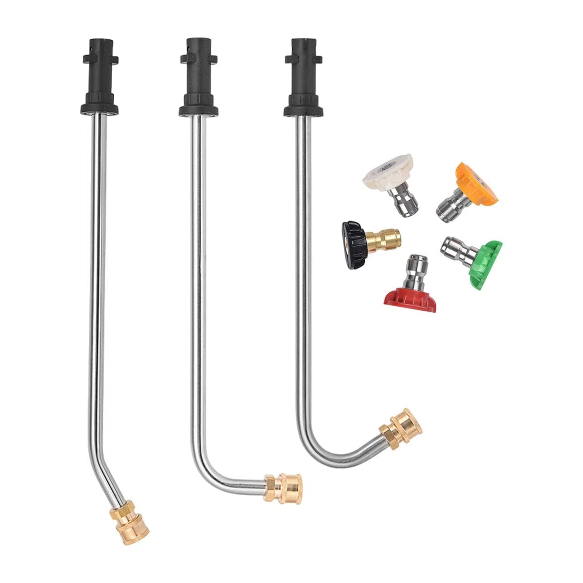 Lanza Extensora Para Hidrolavadora Lanza Limpiacanaletas | Vara Extensora de Hidrolavadora con 5 Boquillas de Pulverización Para , Balcón, Patio, Jardín y